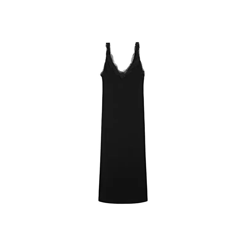 Massimo Dutti Sleeveless Dress Women's Black-0