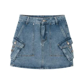 RA&RN Denim Short Skirts Women's Blue