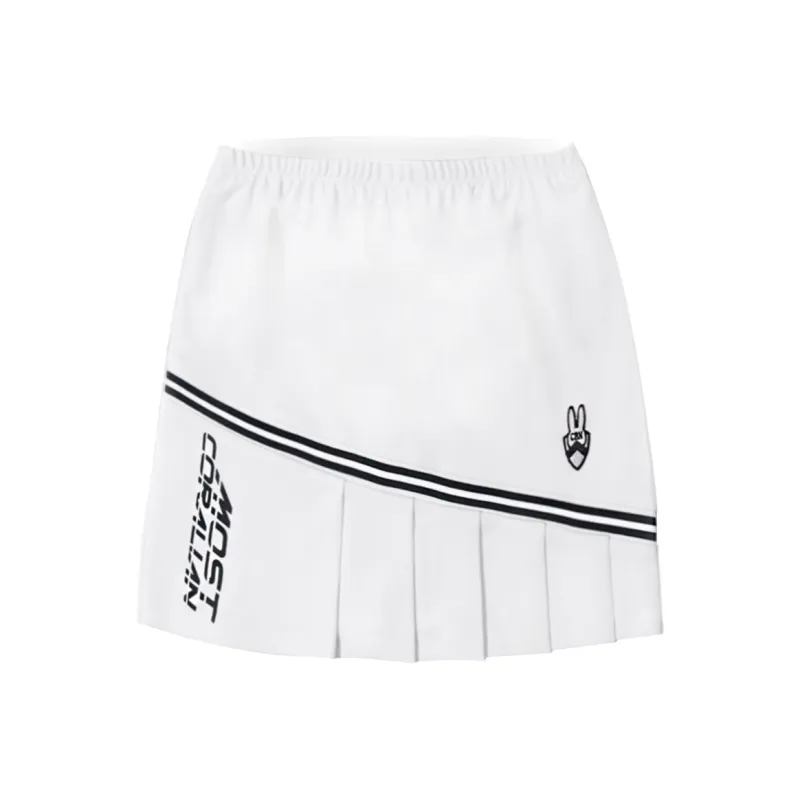 CORALIAN Casual Short Skirts Women's White-0