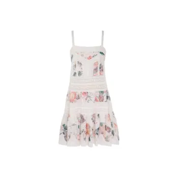 Zimmermann Acacia Lace Trim Mini Dress