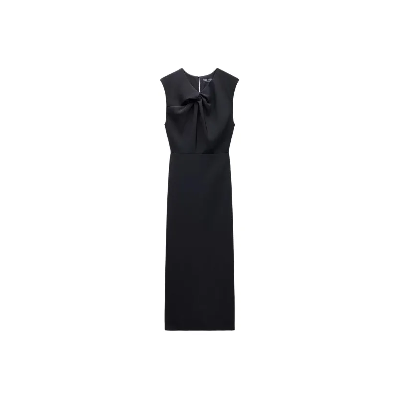 ZARA Sleeveless Dress Women's Dark Blue-0