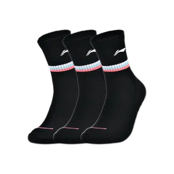 LiNing Mid Calf Socks Unisex Combo Set Black