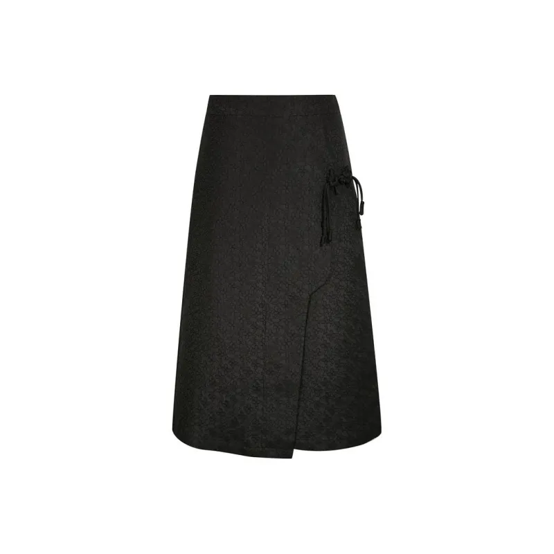 3COLOUR Casual Long Skirts Women's Black-0