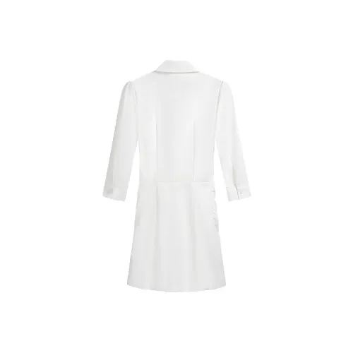 SCCREBEL OFFICIAL Long Sleeved Dress Women's White