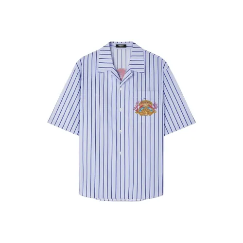 VERSACE Dive In Crest Striped Shirt