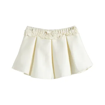 UPNANAWANG Casual Short Skirts Women's Ivory