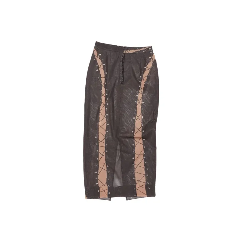 Acne Studios Casual Long Skirts Women's Brown-0