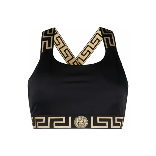 VERSACE Greca Border Bikini Top 'Black'