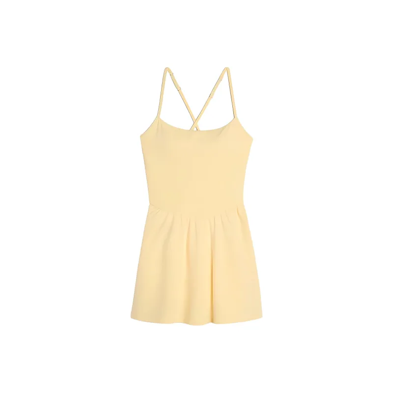 Hollister Slip Dresses Women's Yellow-0