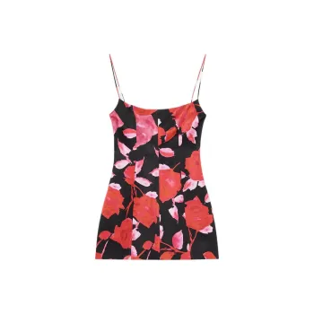 Blumarine Slip Dresses Women's Red Black