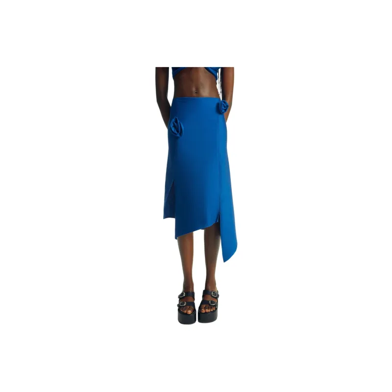 COPERNI Floral appliqué Asymmetric Midi Skirt-0