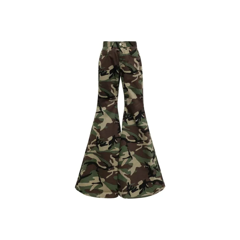 Vetements Camouflage print Flared Trousers-0