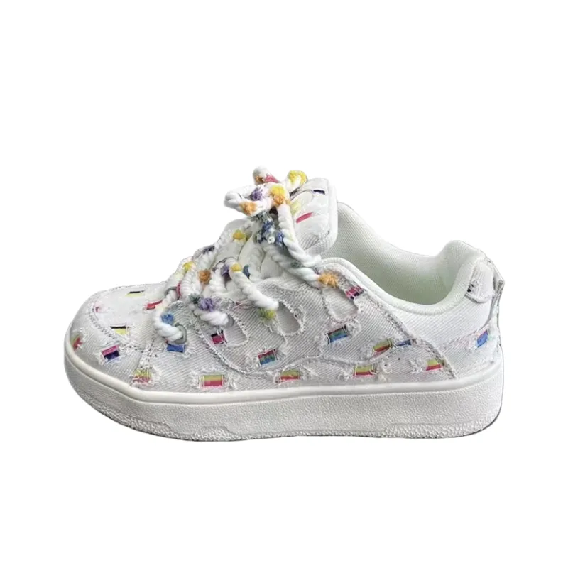 Alxnan Low Top Skateboard Shoes Women's Rainbow-2