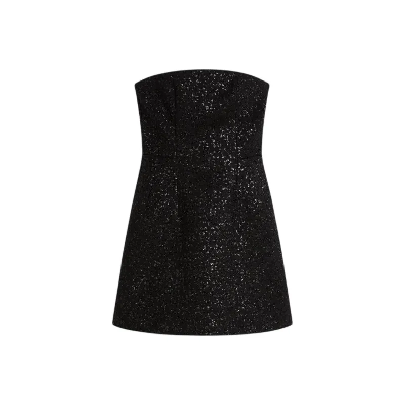 SCANLAN THEODORE Lace Strapless Dress Sleeveless Dress Women's Black-0