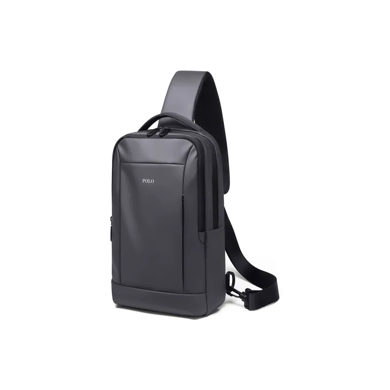 POLO Fabric Sling Bag Men's Black/Gray-5