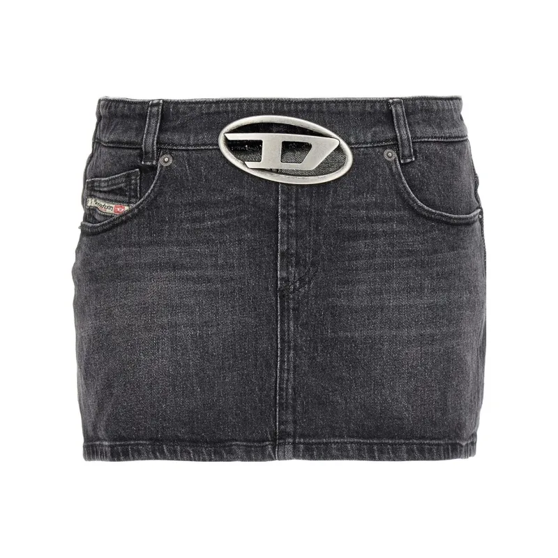 DIESEL Ron S2 Logo Detailed Mini Skirt-0