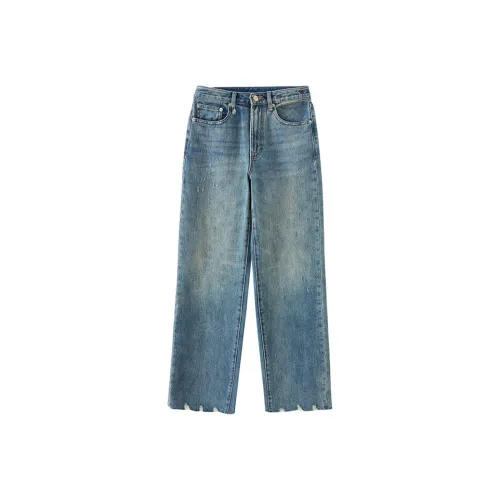 CHARM PICK Jeans Women's Distressed Color
