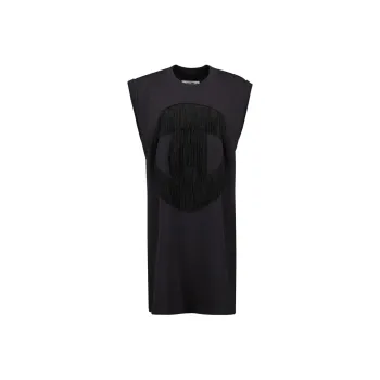 MM6 Maison Margiela Cap Sleeved Fringed Dress