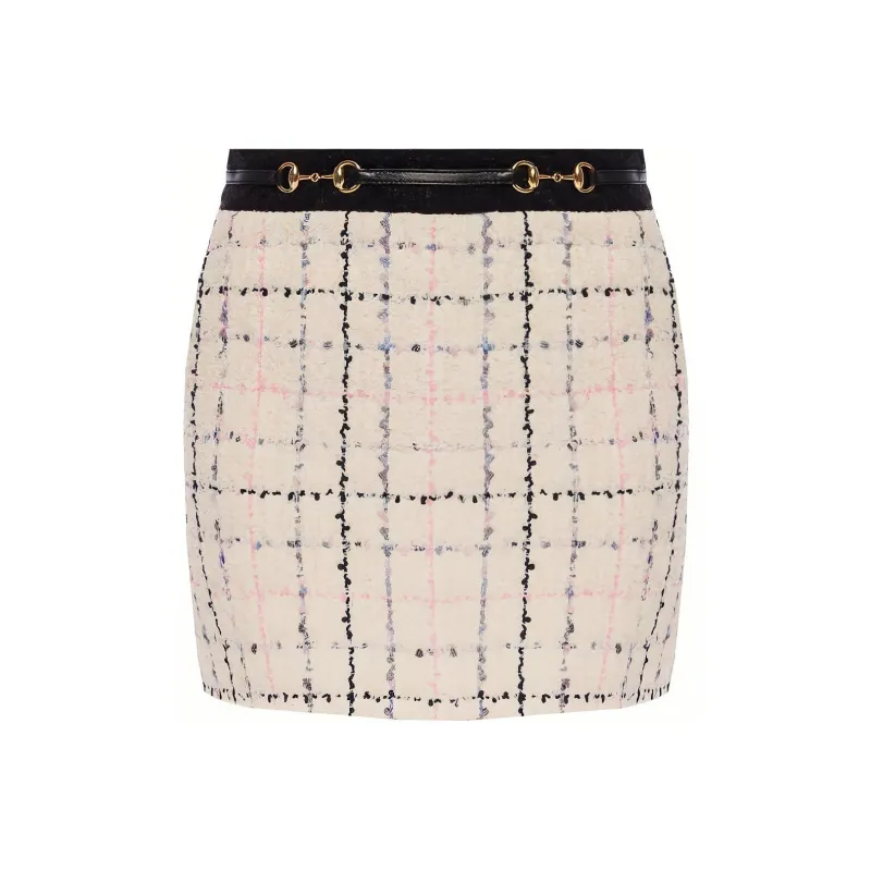 GUCCI Casual Short Skirts Women's Beige-0