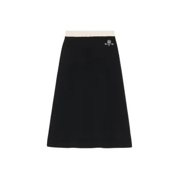 GUCCI Casual Long Skirts Women's Black