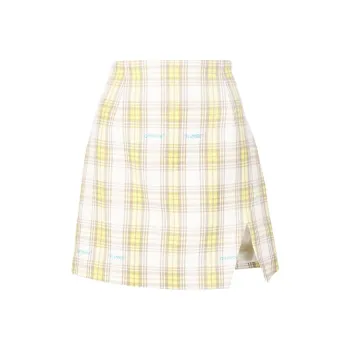 OFF-WHITE Check-print Mini Skirt