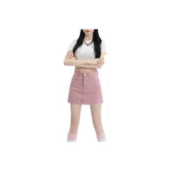 ZAVK Casual Short Skirts Women's Dirty Pink