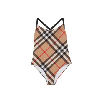 Burberry Alagnon Check One Piece Swimsuit 'Archive Beige'