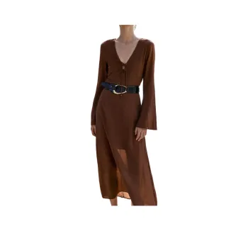 ZARA Long Sleeved Dress Women's Brown