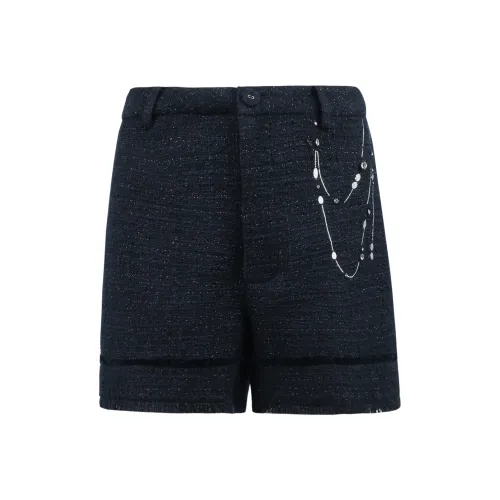 Valeria Obbaco Casual Shorts Women's Navy Blue