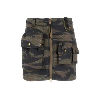 DIESEL Casual Short Skirts Women's Army Green
