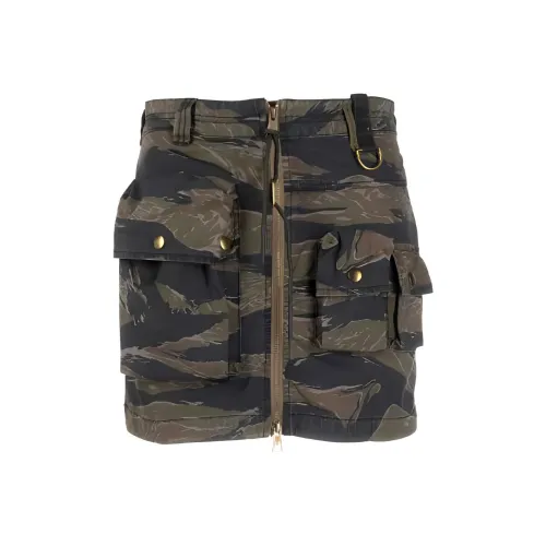 DIESEL Casual Short Skirts Women's Army Green