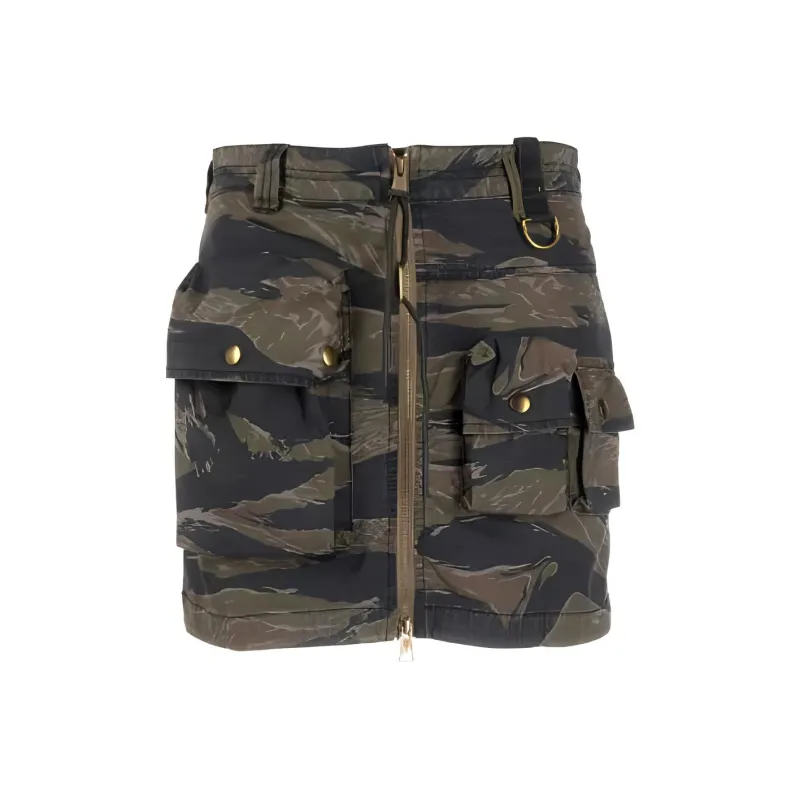 DIESEL Casual Short Skirts Women's Army Green-0