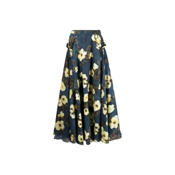 ACLER Casual Long Skirts Women's Dark Green