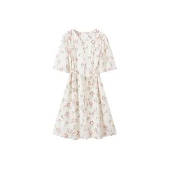 H YXIANG Short Sleeved Dresses Women's Summer Daisy