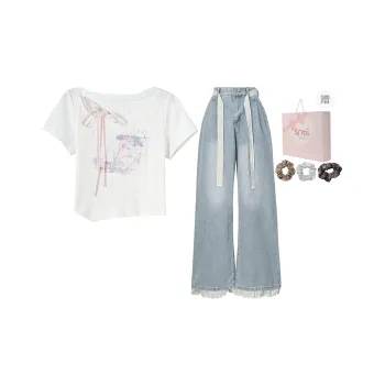 SNBL Casual Suit Women's White+Blue