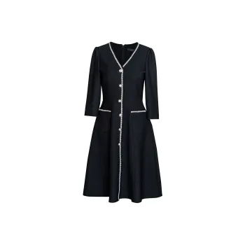 ROEYSHOUSE Long Sleeved Dresses Women's Black