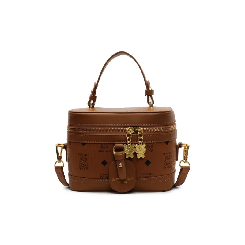 RIVMIND PU Handbag Regular Women's White/Pink/Brown-12