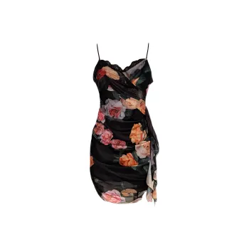 Udon House Slip Dress Women's Black