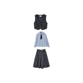 XIANGYING Skirt Set Women's Gray