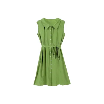 DOKZB Sleeveless Dress Women's Green