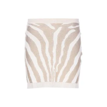 BALMAIN Zebra Printed Mini Skirt