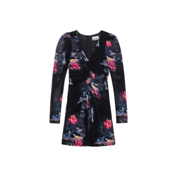 GANNI Allover Floral Printed Mini Dress