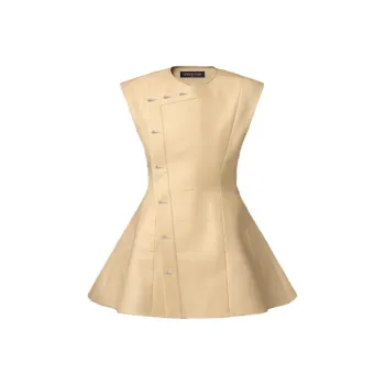 LOUIS VUITTON Sleeveless Dress Women's Beige