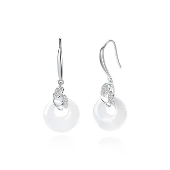 Kevni Natural Chalcedony Earrings Women's