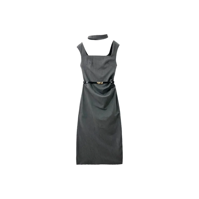 KYKW Sleeveless Dress Women's Gray-0