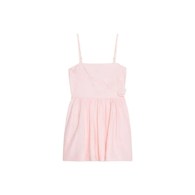 ZARA Slip Dress Women's Light Pink Red-0