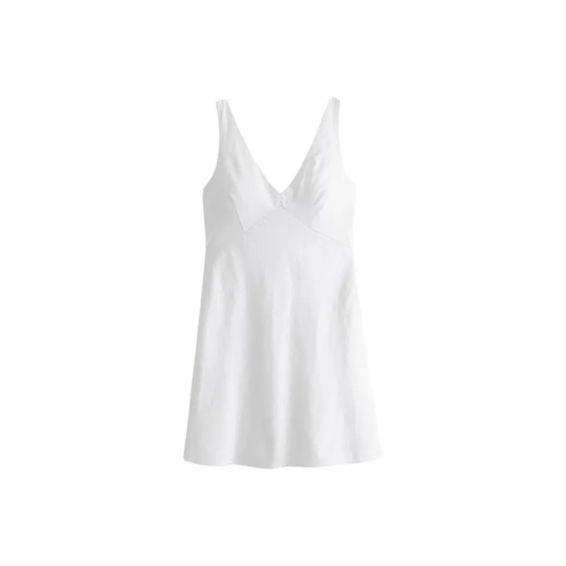 Abercrombie＆Fitch Sleeveless Dress Women's White-0
