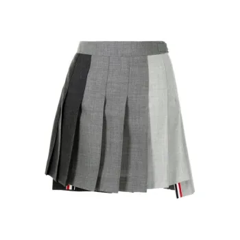 THOM BROWNE Rwb Striped Pleated Mini Skirt