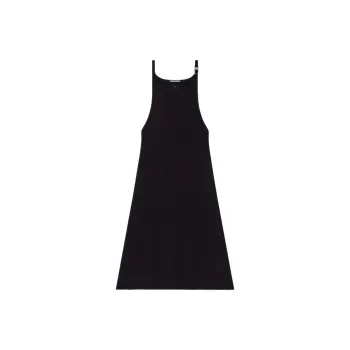COURREGES Buckle detail Ribbed Dress