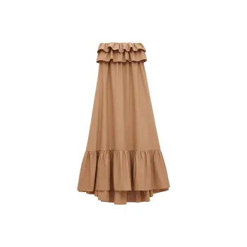 SAINT LAURENT Ruffle detail Maxi Dress